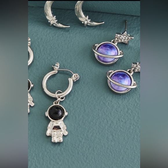 Earthbound Trading Astronaut Explorer Earring Set, NWT 🚀🌔 - Picture 2 of 3